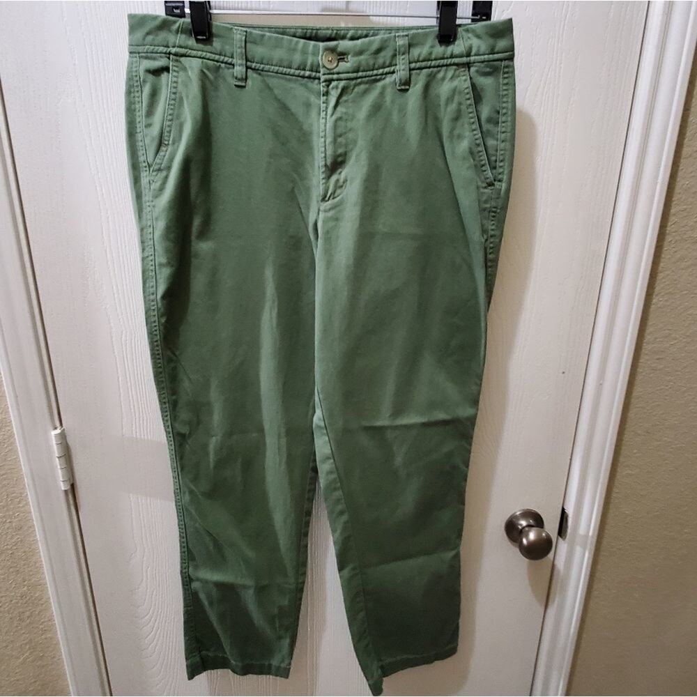 J. CREW green straight leg pants Size 8